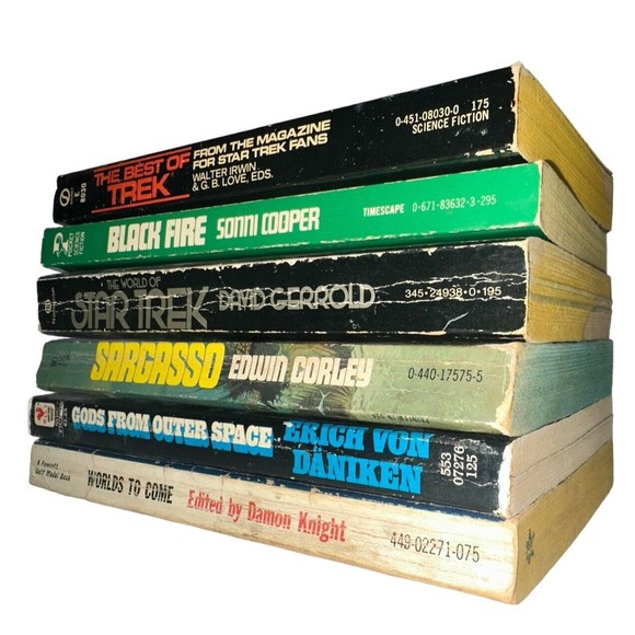 Vintage Science Fiction Sci-fi  Book Lot of 6 Star Trek and more - Picture 3 of 13